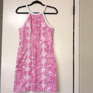pink and white floral Lily Pulitzer dress